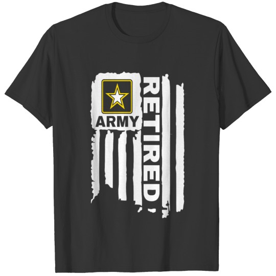 UNITED STATES ARMY FLAG RETIRED T-shirt