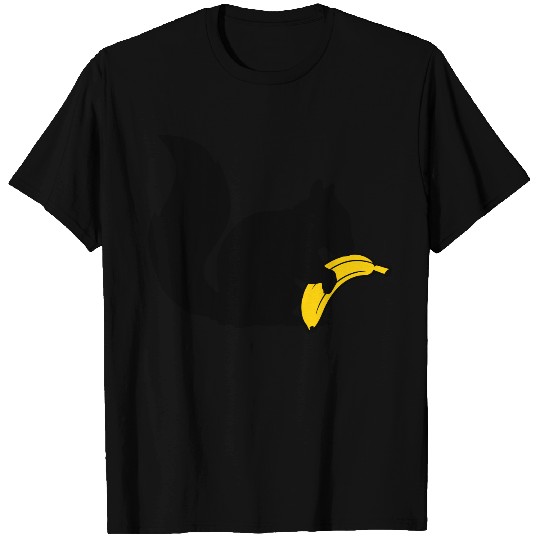banana eat hunger delicious fruit black squirrel r T Shirts