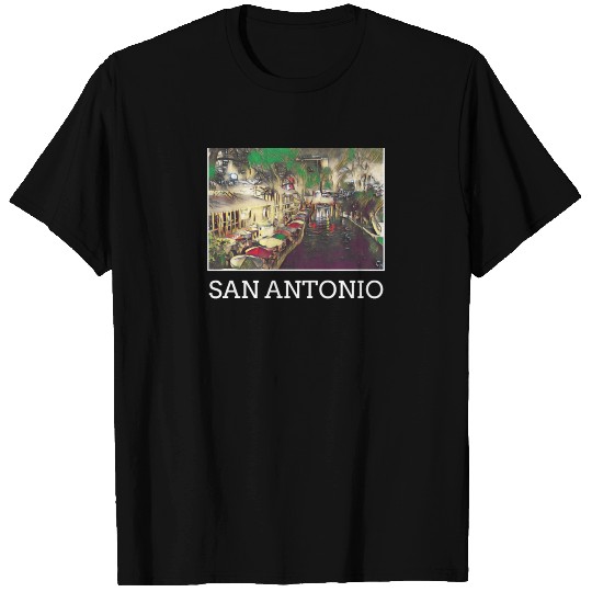 San Antonio City Skyline USA US T Shirts