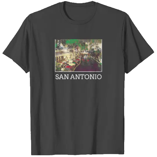 San Antonio City Skyline USA US T Shirts