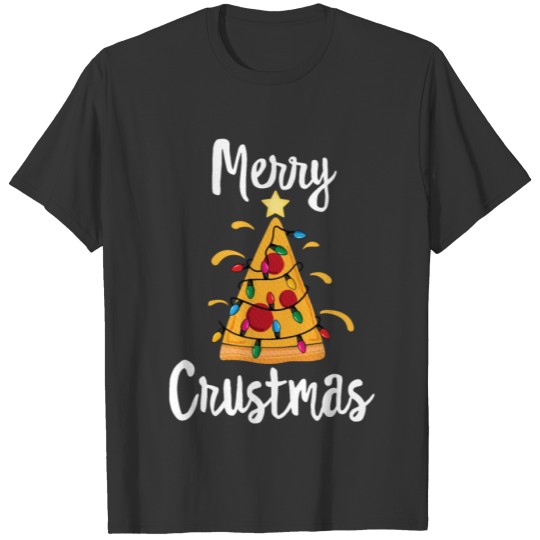 Merry Crustmas T Shirts Christmas Men Boys Pizza