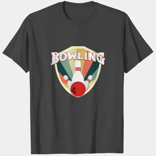 Bowling Vintage Retro Used Look Bowling Ball Idea T Shirts
