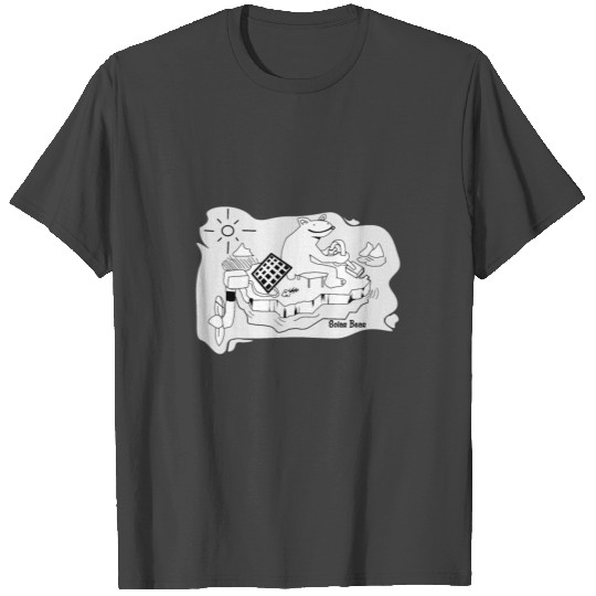 Polar bear on ice floe Solar plant climate change T Shirts
