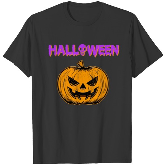 Halloween Scary Face Jack o Lantern Holiday T T-shirt