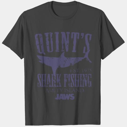 Jaws Movie Quints Shark Fishing T Shirts