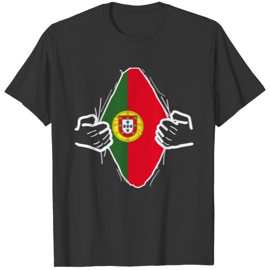 portugal flag roots gift porto nationality patriot T-shirt