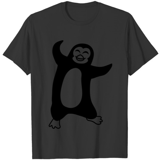 dancing penguin happy cheerful bird jumping fun pa T-shirt
