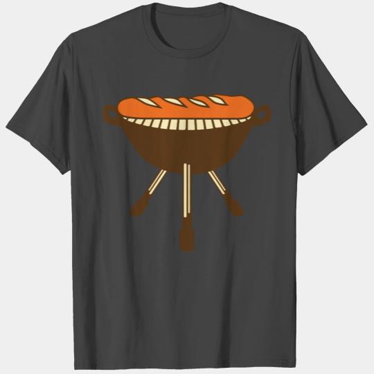 barbecue grill bbq baguette bread bun french franc T Shirts
