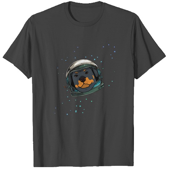 Rottweiler in space helmet stars gift T Shirts