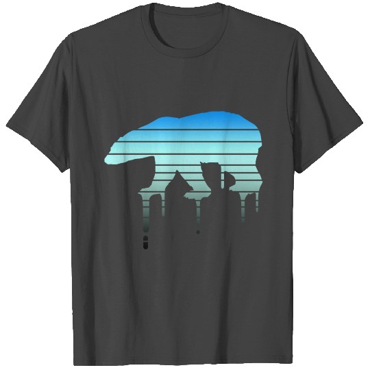 Polar bear iceberg Winter animal Arctic melting T Shirts