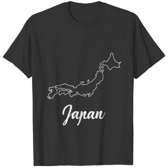 Japan map map T-shirt