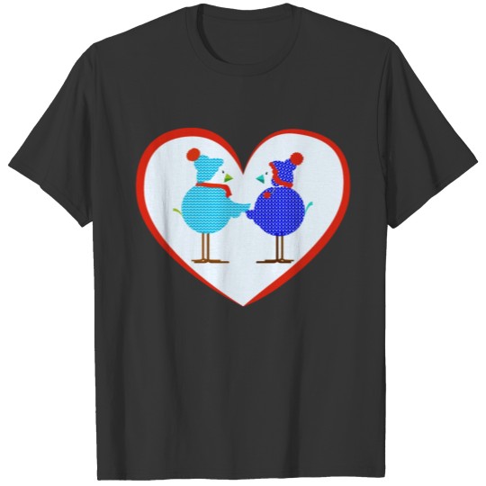 birds love in winter T-shirt