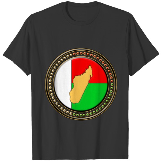 Madagascar Flag Map T-shirt
