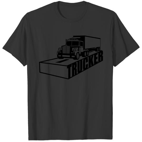text logo truck truck wagon farmer driving car tra T-shirt