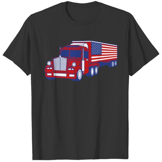 trucker truck truck lorry farmer driving car trans T-shirt