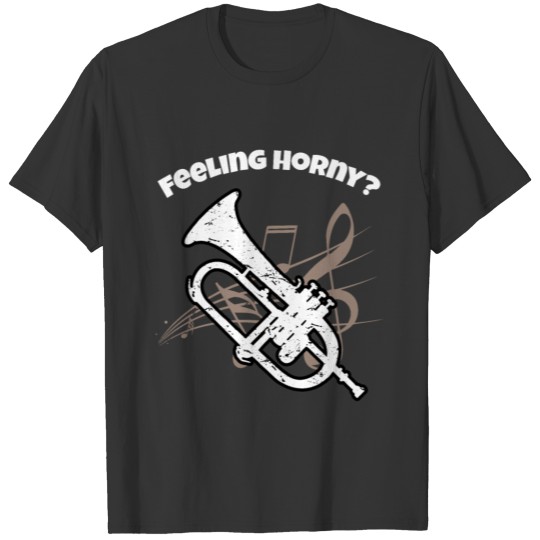 Funny Flugelhorn design Brass Horn Marching Band T Shirts