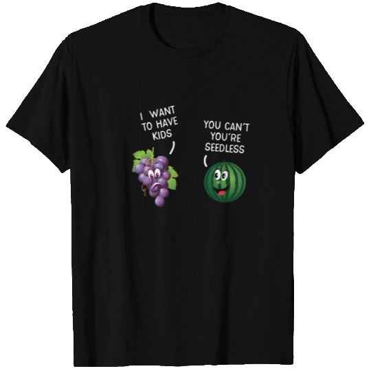 Funny Food Design - Grape & Melon T Shirts