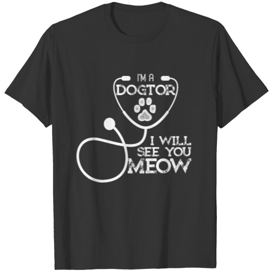 Veterinarian Vet Gift Paw Heart Stethoscope Funny T-shirt