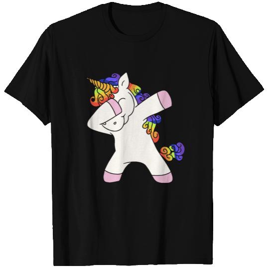 unicorn cute dabbing funny dad dance rainbow unico T Shirts