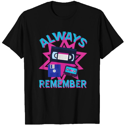 Retro Style 90s 80s VHS Tape Nineties Geek Gift T Shirts