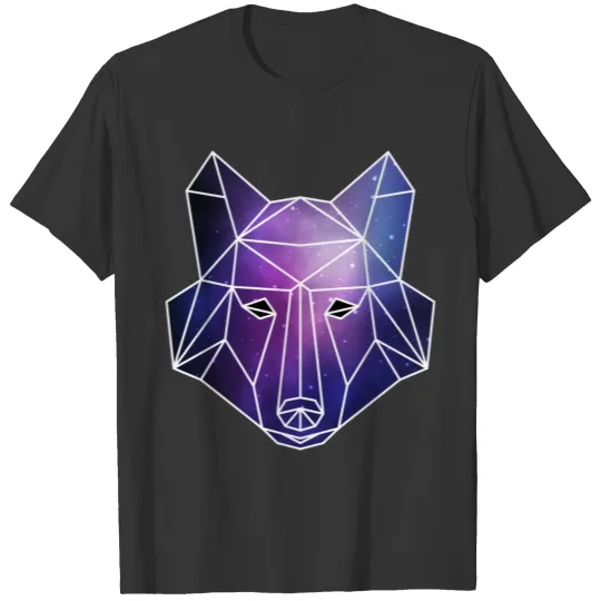 Geometric Wolf | Low Poly Galaxy Wolf Pack T Shirts