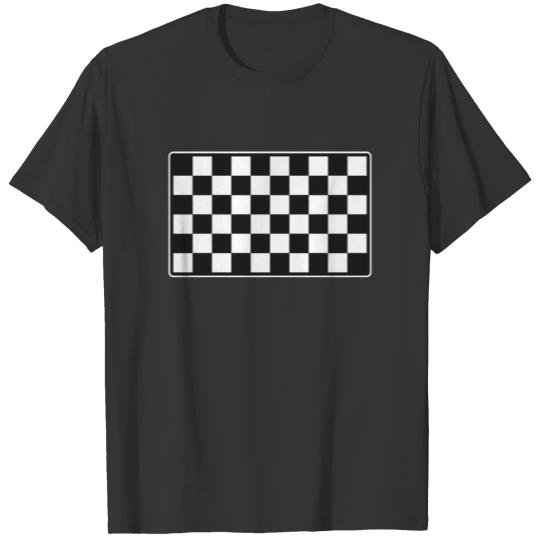 Chessboard Grand Prix Racer Checkerboard Flag Gift T-shirt
