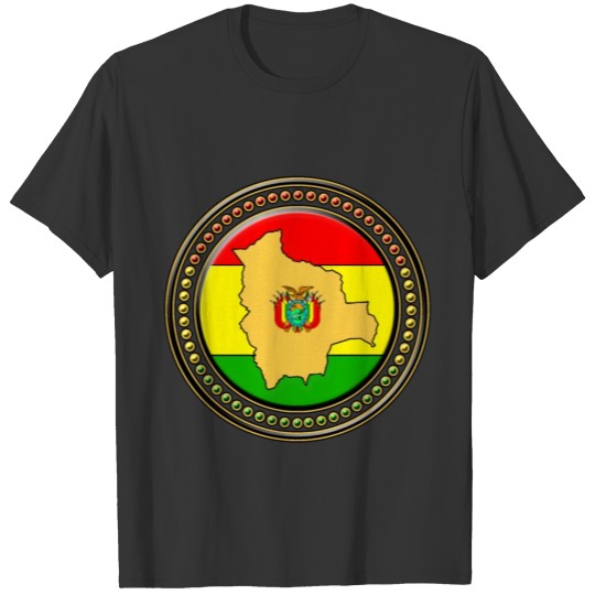Bolivia Flag Map T-shirt