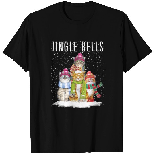 cat jingle bells T Shirts