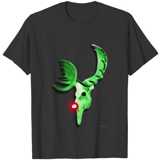 Green reindeer skull T Shirts