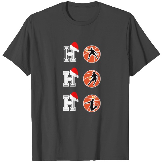 Christmas Basketball Ho Ho Ho T Shirts