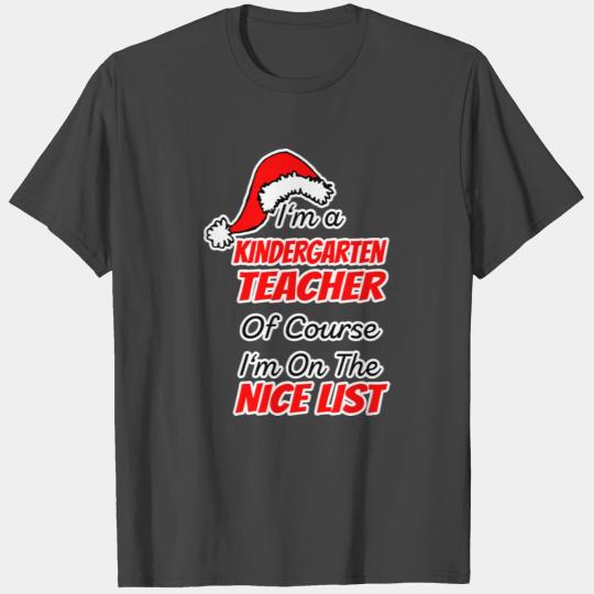 Kindergarten Pre-k Teacher Christmas X-Mas Gift T Shirts