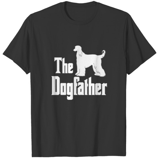 The Dogfather Afghan Hound silhouette funny gift T-shirt