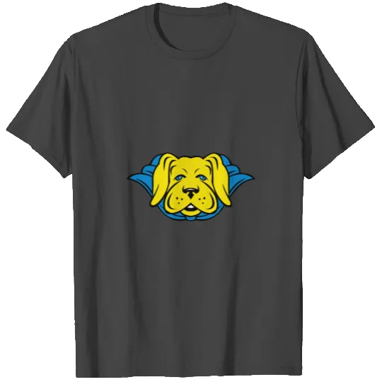 Super Yellow Lab Dog Wearing Blue Cape T Shirts