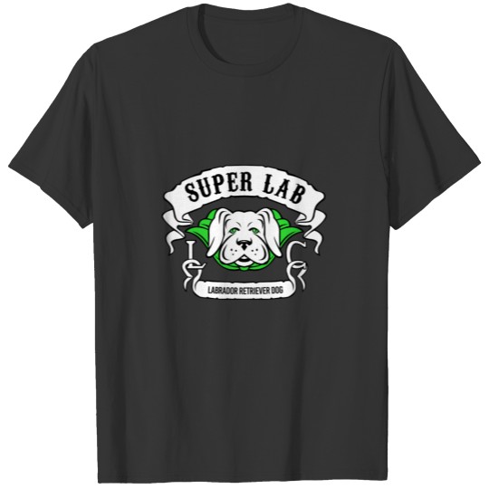 Super Labrador Retriever Dog Wearing Green Cape T Shirts