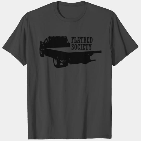 Flatbed society logo black T Shirts