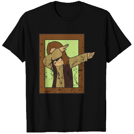 Retro Vintage Grunge Style Dabbing Dab Mona Lisa T Shirts