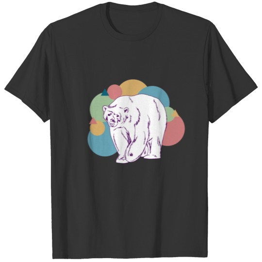 polar bear retro ice animal T-shirt