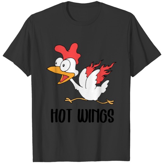 Funny Running Chicken - Hot Wings T-shirt