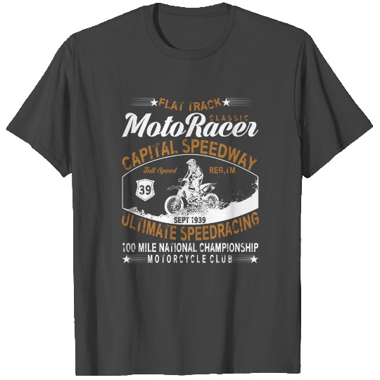 Flattrack Classic MotoRacer Capital Speedway T Shirts