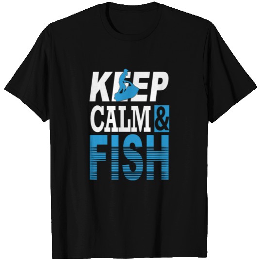 Keep calm & Fish Gift Trout Catfish Angling T Shirts