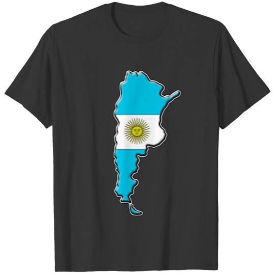 Argentina flag map T-shirt