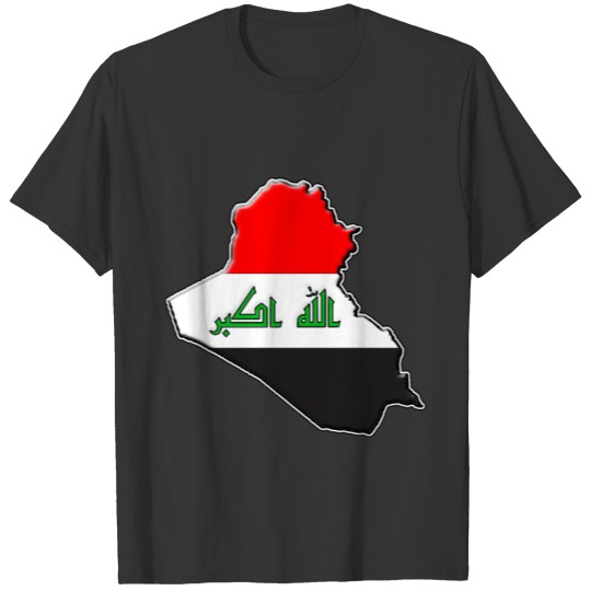 Iraq Flag Map T-shirt