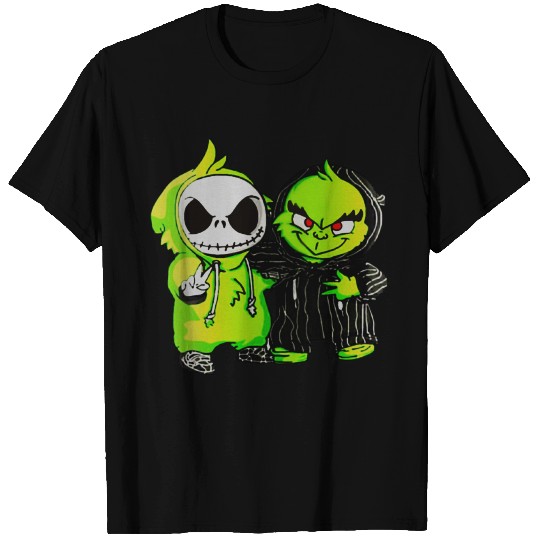 Christmas funny character and Jack Skellington T Shirts