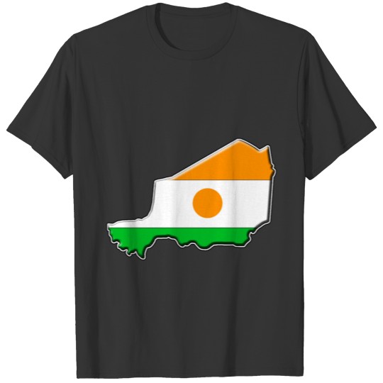 Niger Flag Map T-shirt