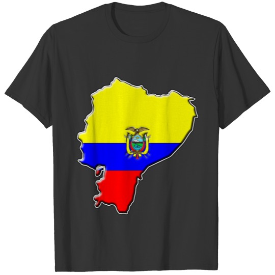 Ecuador Flag Map T-shirt