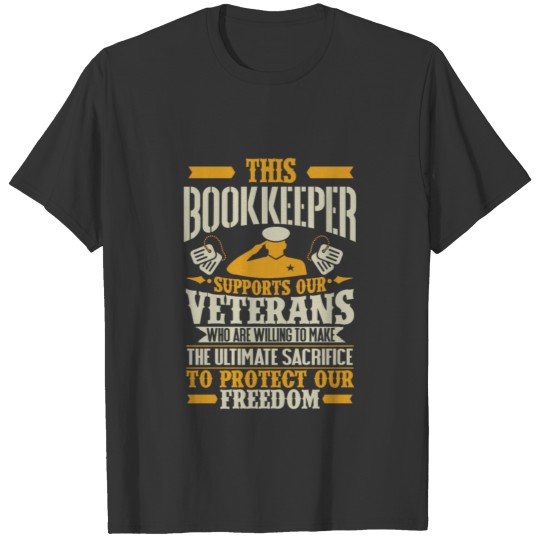 Bookkeeper Vetran Protect Supports T-shirt
