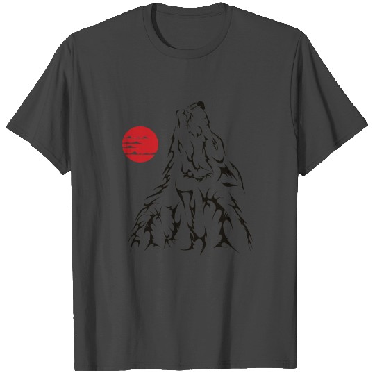 Werewolf with moon T Shirts