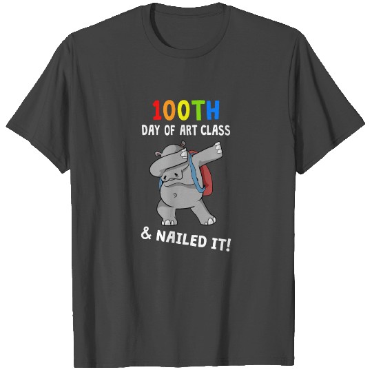 100th Day Art Class Hippo.png T Shirts