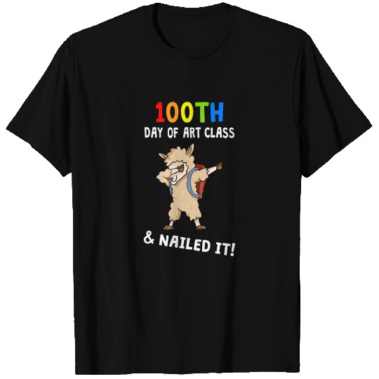 100th Day Art Class Llama T Shirts
