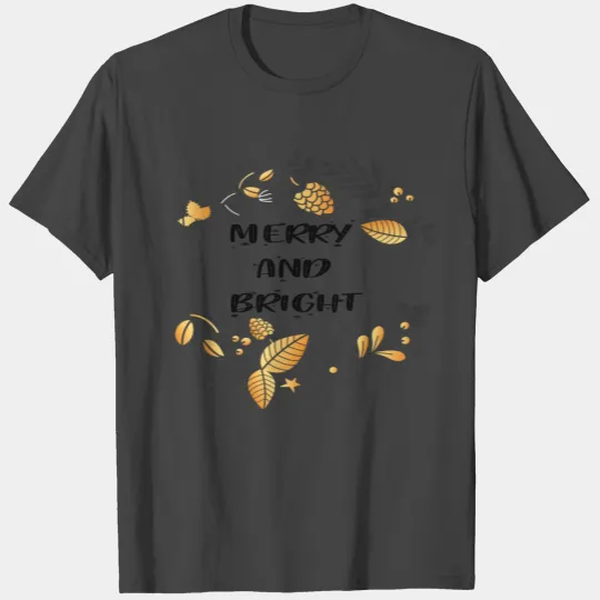 Christmas T Shirts for Women Merry and Bright T Shirts C